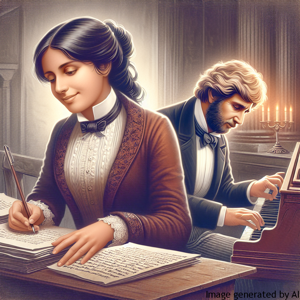 George Sand and Frédéric Chopin — their relationship helped Chopin through some of the most productive periods of his work.