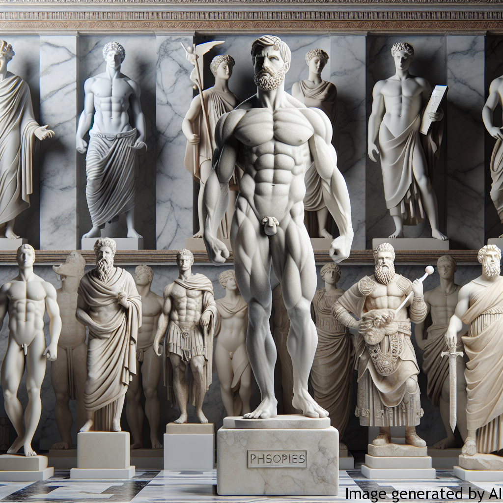 Depiction of Masculinity in Sculpture and Art: Sculptures of male figures, such as statues of emperors and gods, emphasized strength, power, and ideal physical proportions.