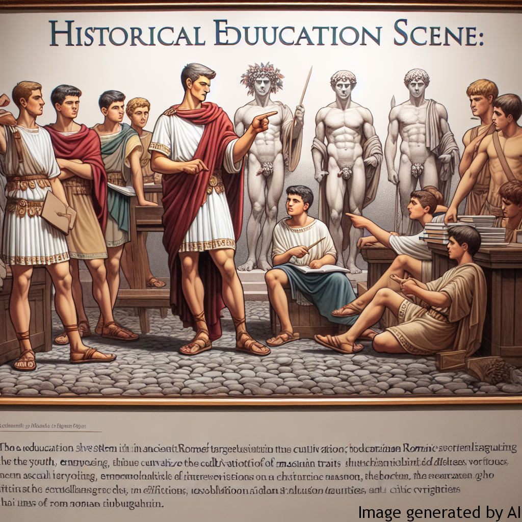 Raising and Educating Children: The upbringing of young Romans was aimed at shaping them as future bearers of masculine qualities and civic virtues.