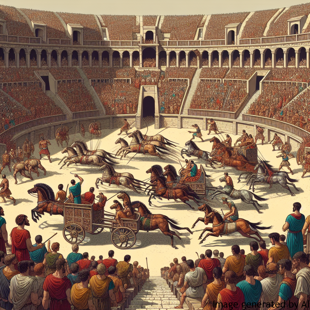 Sports Competitions: Organizing and participating in sports games, such as gladiatorial fights and chariot races, were significant aspects of Roman culture and male identity.